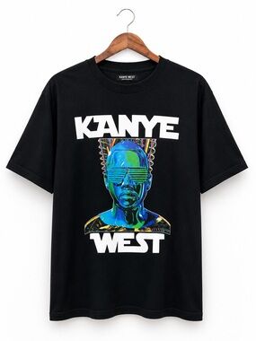 Kanye West Official Graphic T-Shirt XXL Black Y2K Unworn Bravado Outerspace 2014